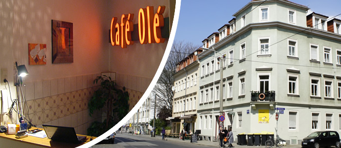 Cafe Ole, Übernachtung in Ferienwohnung in Dresden - Neustadt